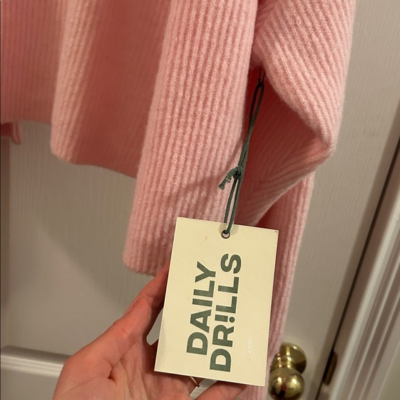 Daily Drills Single Button Pink Sweater - Picture 5 of 5